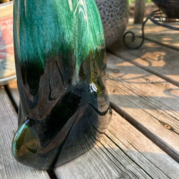 Vintage 70s Blue Mountain Pottery Green Glazed Hound Dog - Picture 7 of 16
